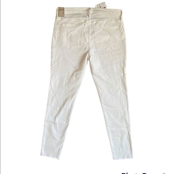 Madewell 9” Mid-Rise Skinny Jeans in Pure White size W 33 NWT - Picture 11 of 12